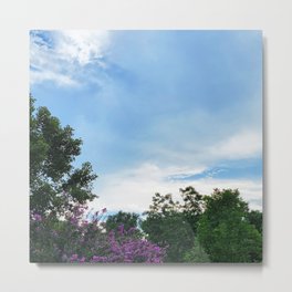 Late Spring Bloom Metal Print | Sun, Cloud, Suncloud, Nature, Digital Manipulation, Skycloud, Bluesky, Purple, Oaktree, Naturephotography 