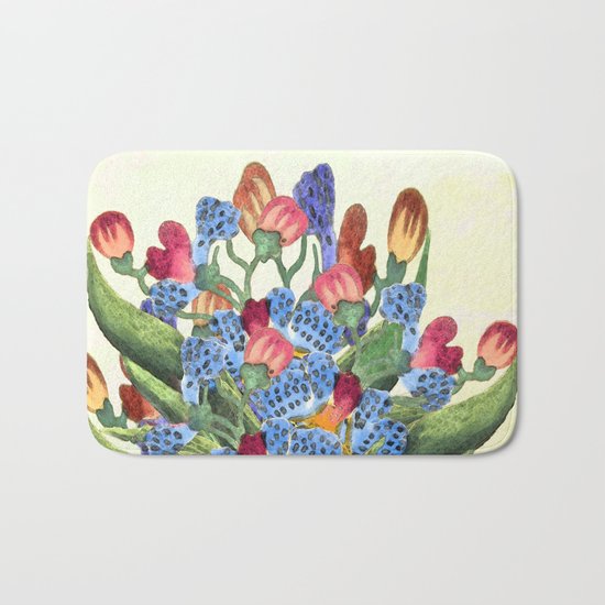 Mrs Dalloway bought the flowers herself Bath Mat