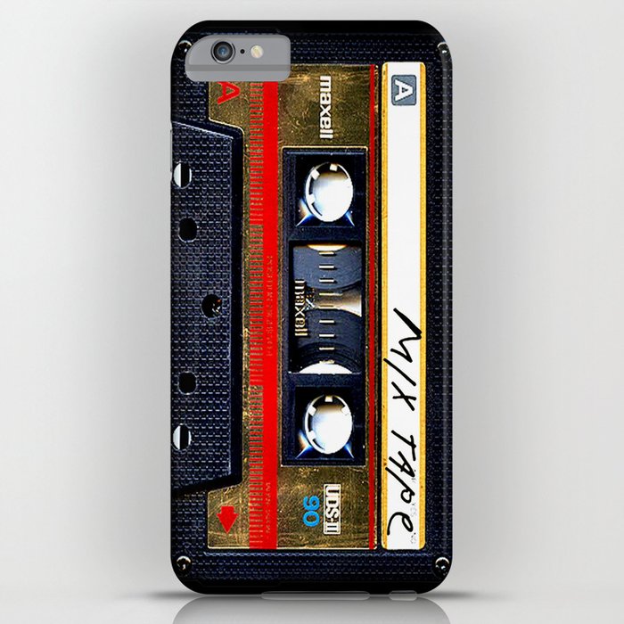Retro classic vintage gold mix cassette tape iPhone Case by DigitalizedTeam