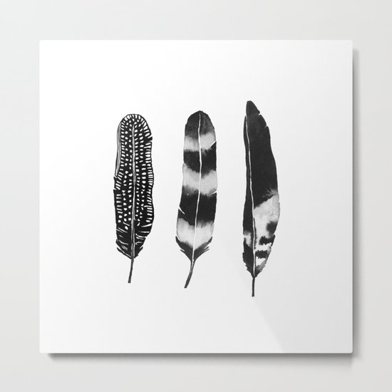Dark Feather Metal Print