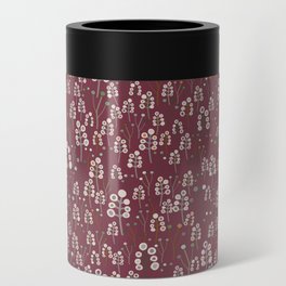 Abstract red winter berries branches pattern Can Cooler