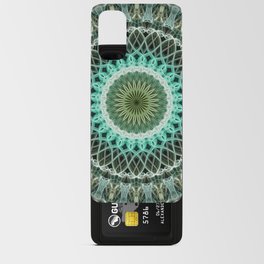 Pretty glowing green mandala Android Card Case