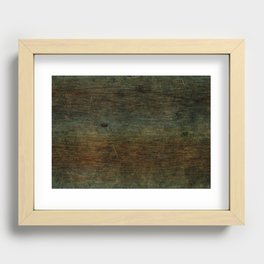 Brown green tree bark Recessed Framed Print