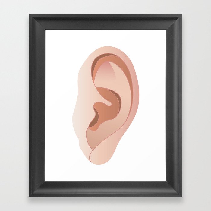 Ear Framed Art Print