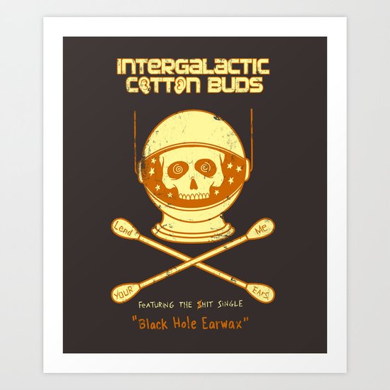 Intergalactic Cotton Buds Art Print