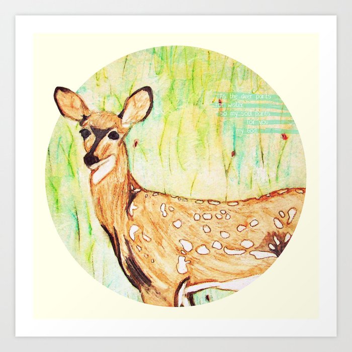 As A Deer Art Print