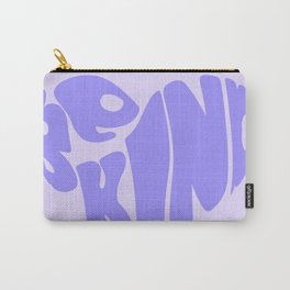 80s BeKind Purple Typography Heart Carry-All Pouch