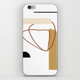 Funky Shapes Print Composition 12, Modern Art V1 iPhone Skin