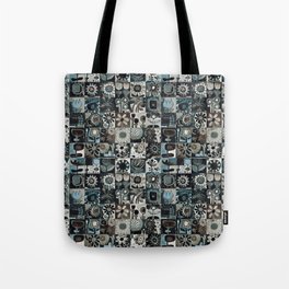 Bloomer Blox-Blue & Gray Tote Bag