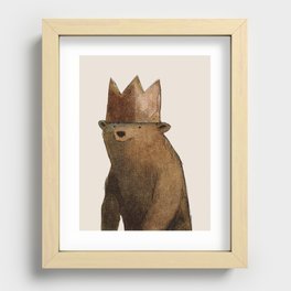 Bear King Recessed Framed Print