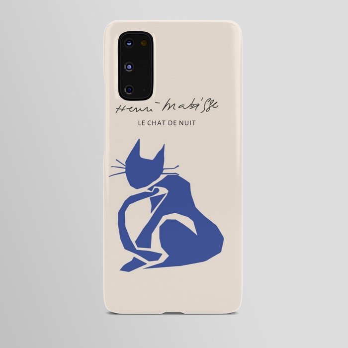 Henri Matisse 'The Night Cat' Blue Feline Abstract Figure Art Android Case