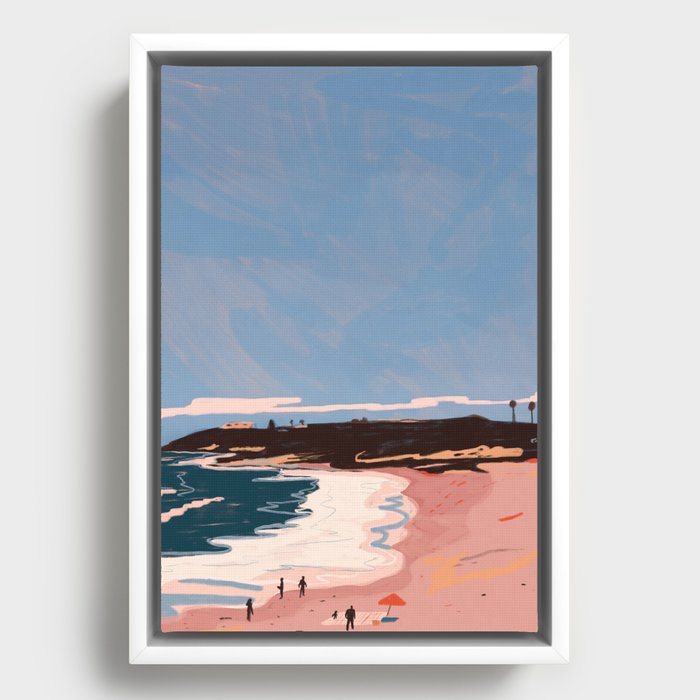 California Beach Framed Canvas