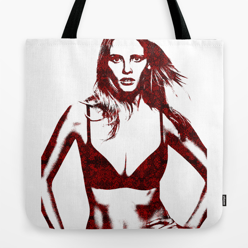 Onheil Motel paspoort Lara Stone Calvin Klein Fashion Tote Bag by fashionistheonlycure | Society6