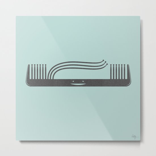 Comb Over Metal Print