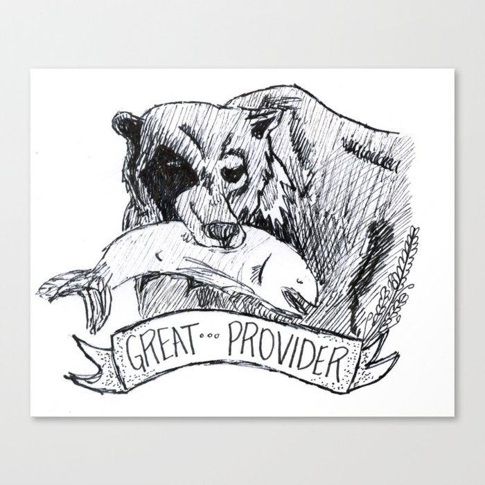 Great Provider Bear Canvas Print