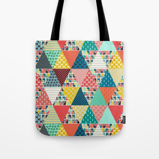 llama geo triangles Tote Bag