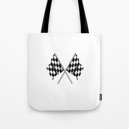 Chequered Flag Crossed Tote Bag