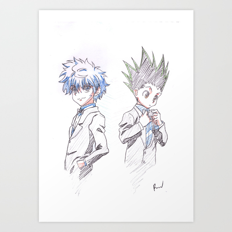 Killua And Gon Art Print By Rferrerarts Society6 Killua And Gon Art Print By Rferrerarts Society6