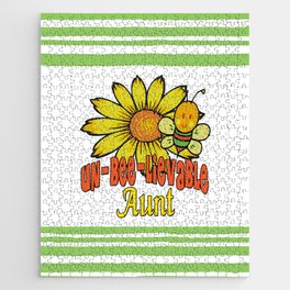 Unbelievable Aunt Sunflower And Bees Jigsaw Puzzle
