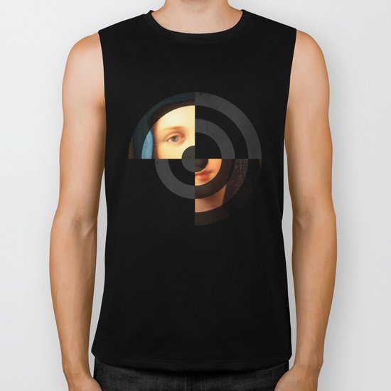 Abstract rings painting Biker Tank