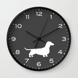 Dachshund Silhouette(s) Wiener Dog Wall Clock