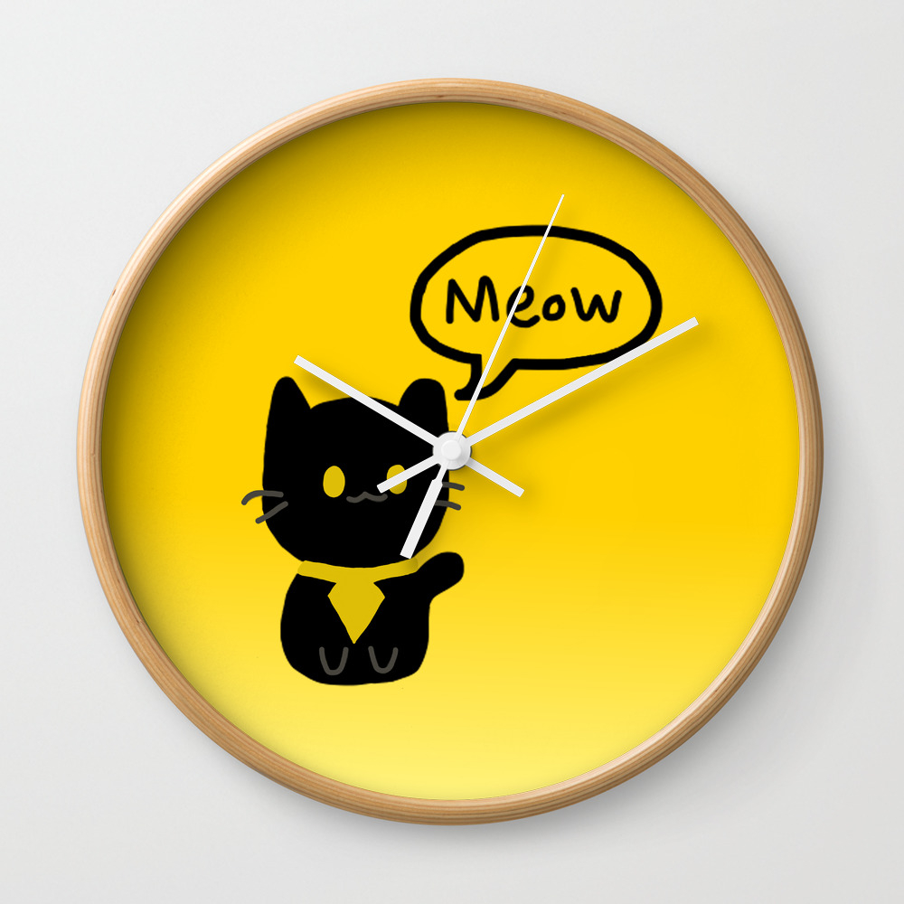 Sir Meows A Lot Wall Clock Wall Clock By Therealjia Society6 - roblox cat sir meows a lot clock