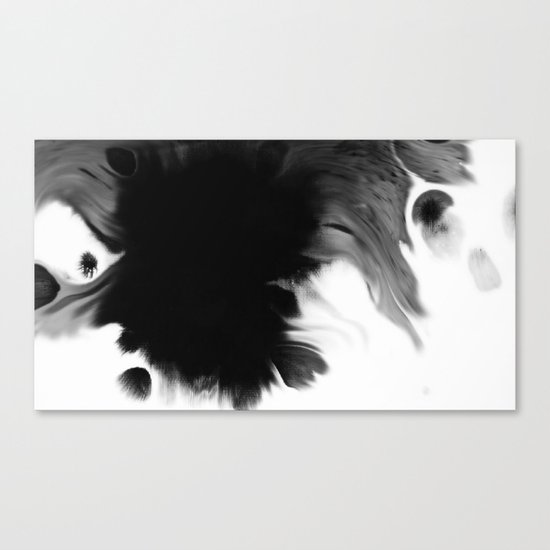 Black ink Canvas Print