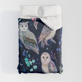 Night Owls Duvet Cover