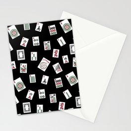 Black Mahjong Stationery Cards