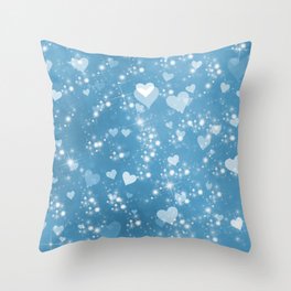 Magical Pixie Dust Hearts For Valentines Day Throw Pillow