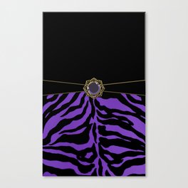 Purple Zebra Background Canvas Print