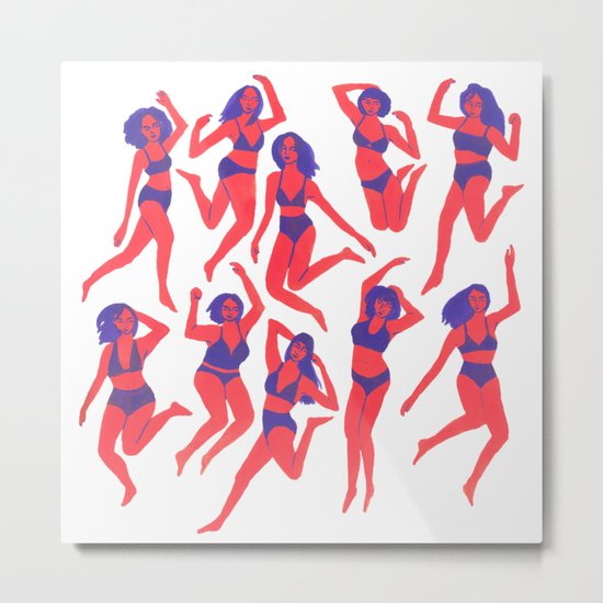 Underwear Dancing Metal Print