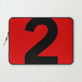 Number 2 (Black & Red) Laptop Sleeve