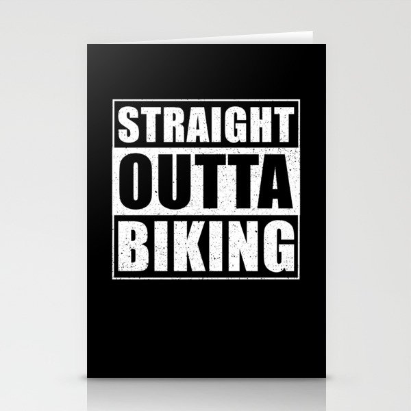 Straight Outta Biking Stationery Cards