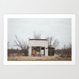 Dilapidated Building in Valentine, Texas Art Print