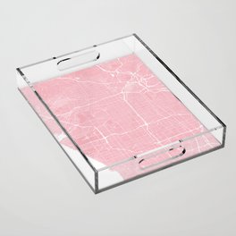 Los Angeles, CA, City Map - Pink Acrylic Tray