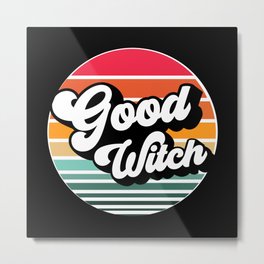 GOOD WITCH Metal Print | Goodwitch, Modernwitch, Reds, Spells, Retro, Graphicdesign, Green, Magic, Sunset, Curated 