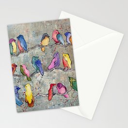 Colorful Birds Banter Stationery Card