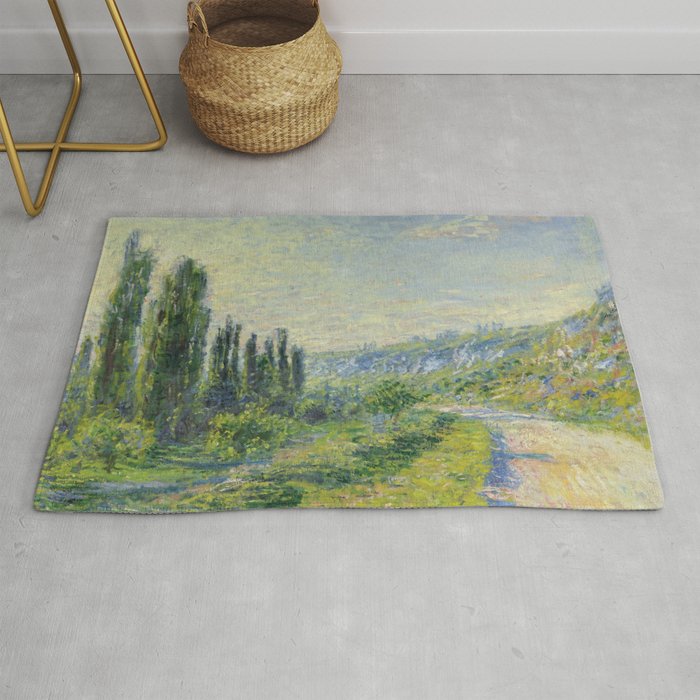 Claude Monet "The Road to Vétheuil" (1880) Rug