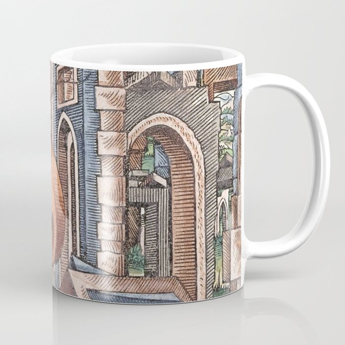 Geometria et Perspectiva Pl 07 Fine Art print , Lorenz Stoer ,Geometric Landscape Architecture Coffee Mug