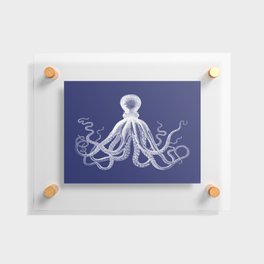 Octopus | Vintage Octopus | Tentacles | Navy Blue and White | Floating Acrylic Print