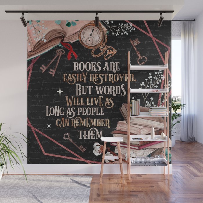 Shatter Me - Books Are Easily Destroyed - Tahereh Mafi Wall Mural