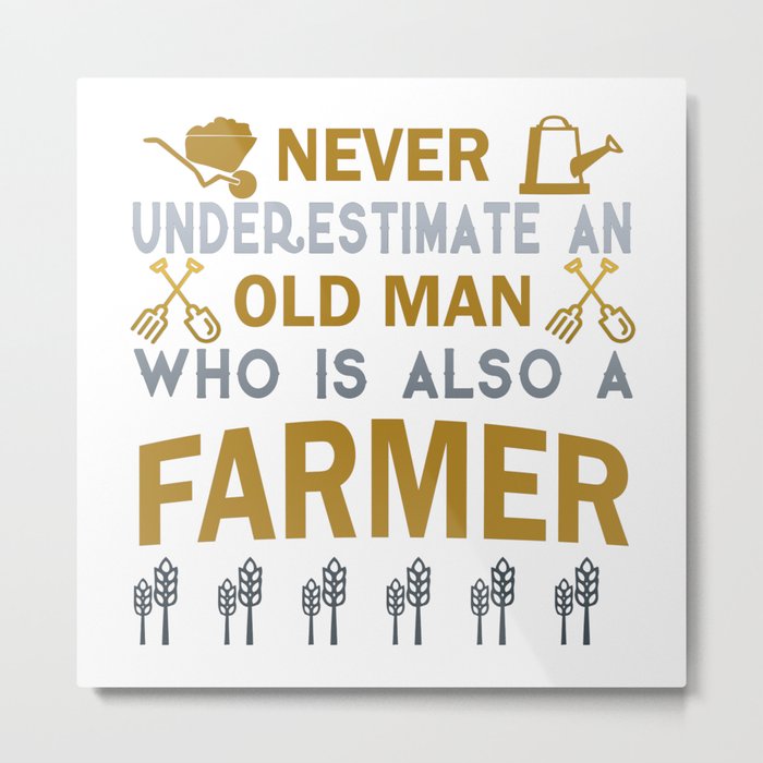 Old Man - A Farmer Metal Print