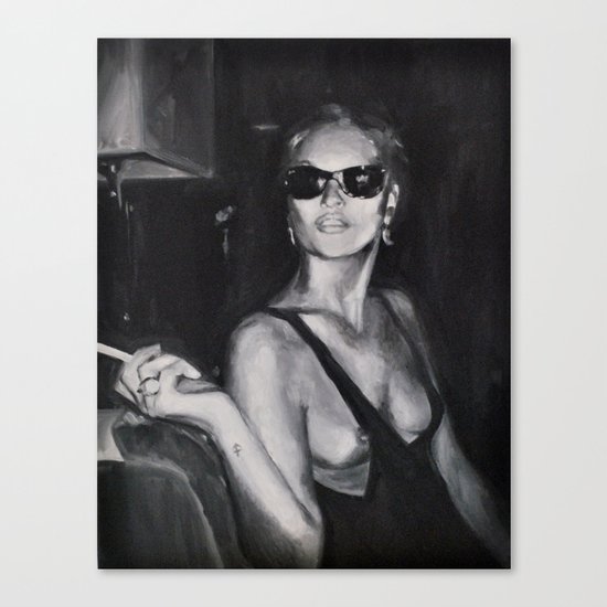 Kate Moss Painting Canvas Print