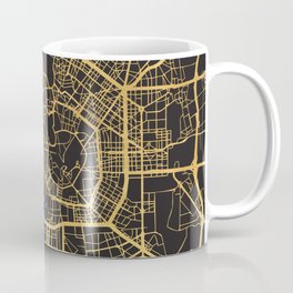 MILAN ITALY GOLD ON BLACK CITY MAP Coffee Mug