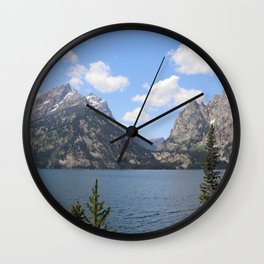 Grand Teton Mountains and Jenny Lake, Grand Teton National Park Wall Clock | Range, Rock, Jenny, Wyoming, Photograph, Lake, Teton, Landscape, Water, Park 