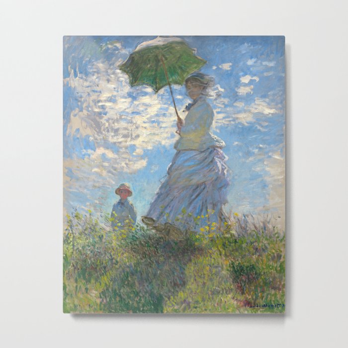 Woman with a Parasol by Claude Monet, 1875 Metal Print