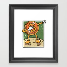 Dabbing Bitcoin | Modern Yodha |  Framed Art Print