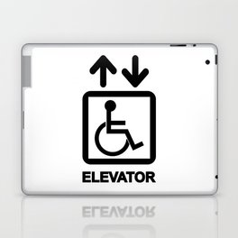 Disabled People Elevator Sign Laptop Skin