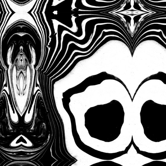 Yutori Spilled Ink Marble Painting Black And White Monochromatic